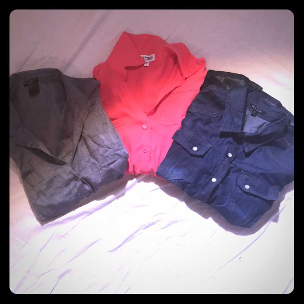Long Sleeve Button Down Shirt Bundle Size S and 4P